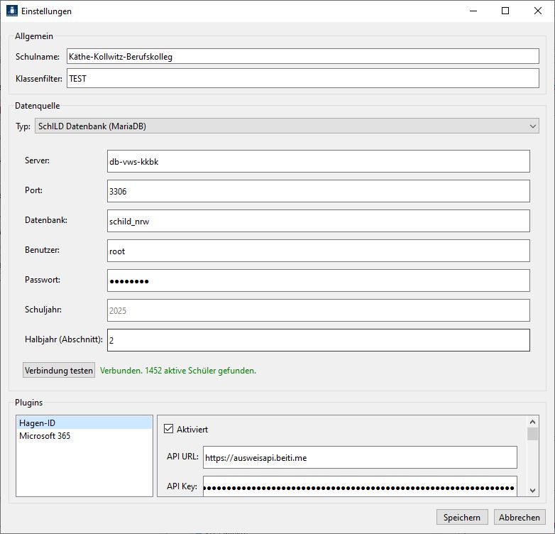 Screenshot: Einstellungs-Dialog